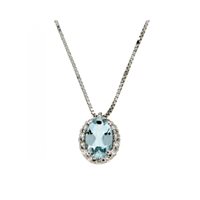 Collana Recarlo Donna Gemma in Oro bianco Acquamarina P33CC251/AQ - P33CC251/AQ